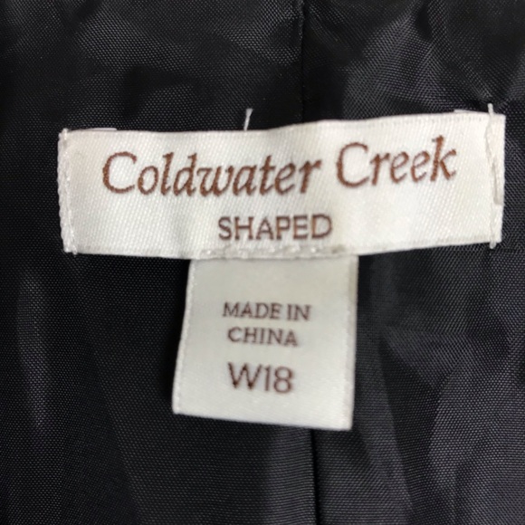 Coldwater Creek Shaped Plus Size W18 Lined Snap Button Black Jacket - Picture 2 of 7
